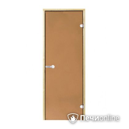Дверь для бани Harvia Стеклянная дверь для сауны 7/19 коробка сосна бронза  D71901М в Ставрополе